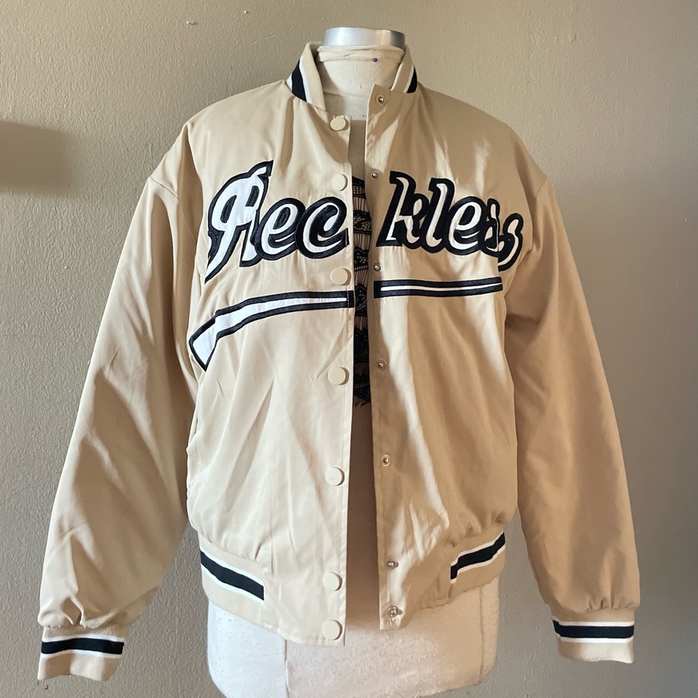 Tan Varsity jacket